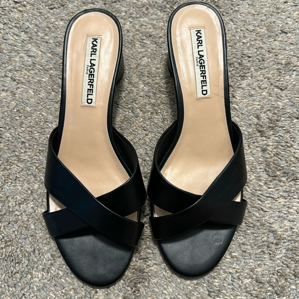 Karl Lagerfield cross cross sandal